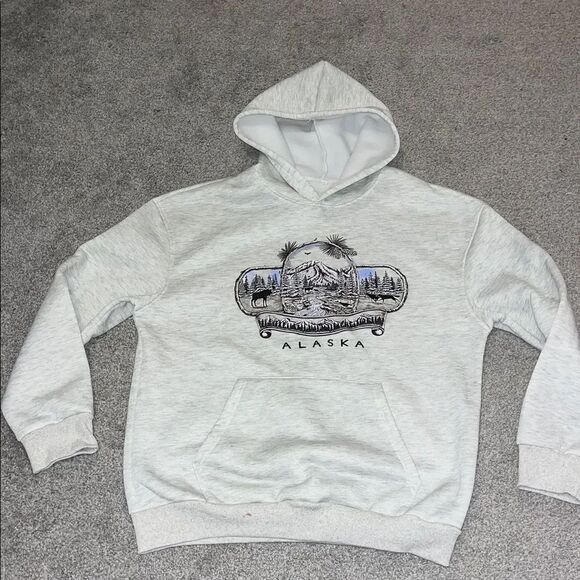 Alaska Other - New Alaska Thick Hooded Hoodie Gray fleece sweatshirt without tag NWOT L Men’s